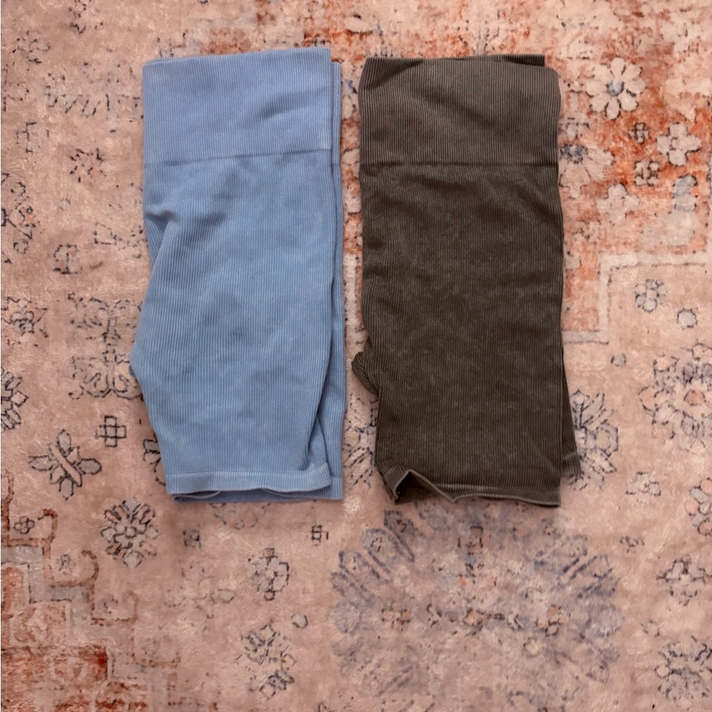 ⭐️ No Boundaries Women's Bike Shorts in Light Blue and Green ⭐️